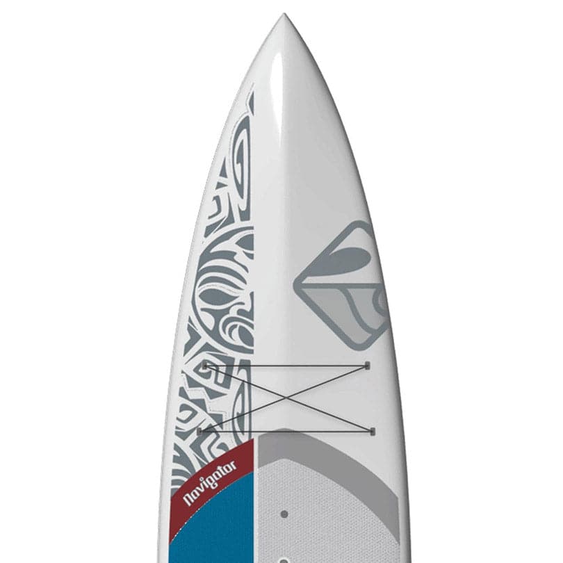 Featuring the Navigator 11'6 rigid sup manufactured by Boardworks shown here from a third angle.