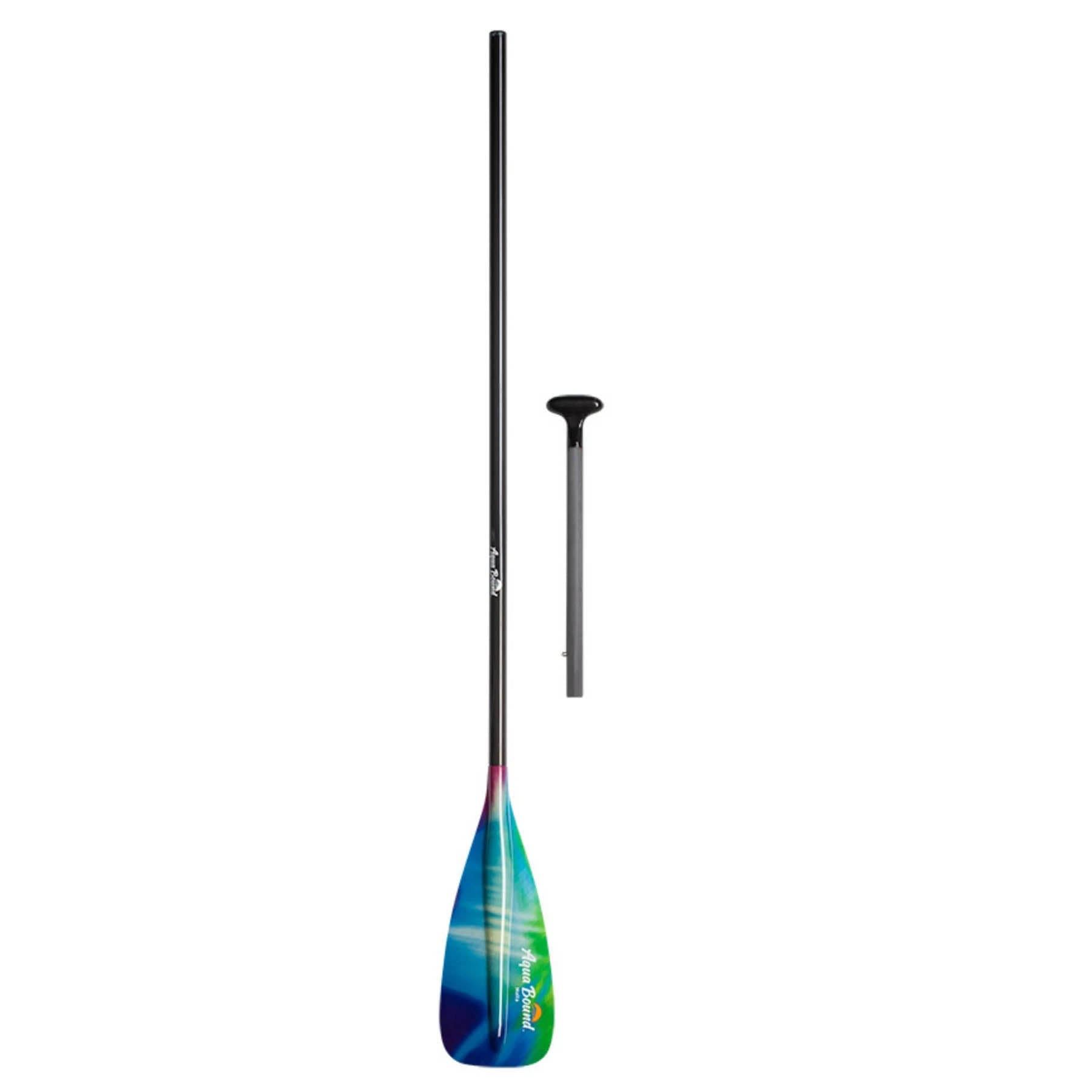 Featuring the Malta SUP Paddle 2-piece sup paddle manufactured by AquaBound shown here from an eighth angle.