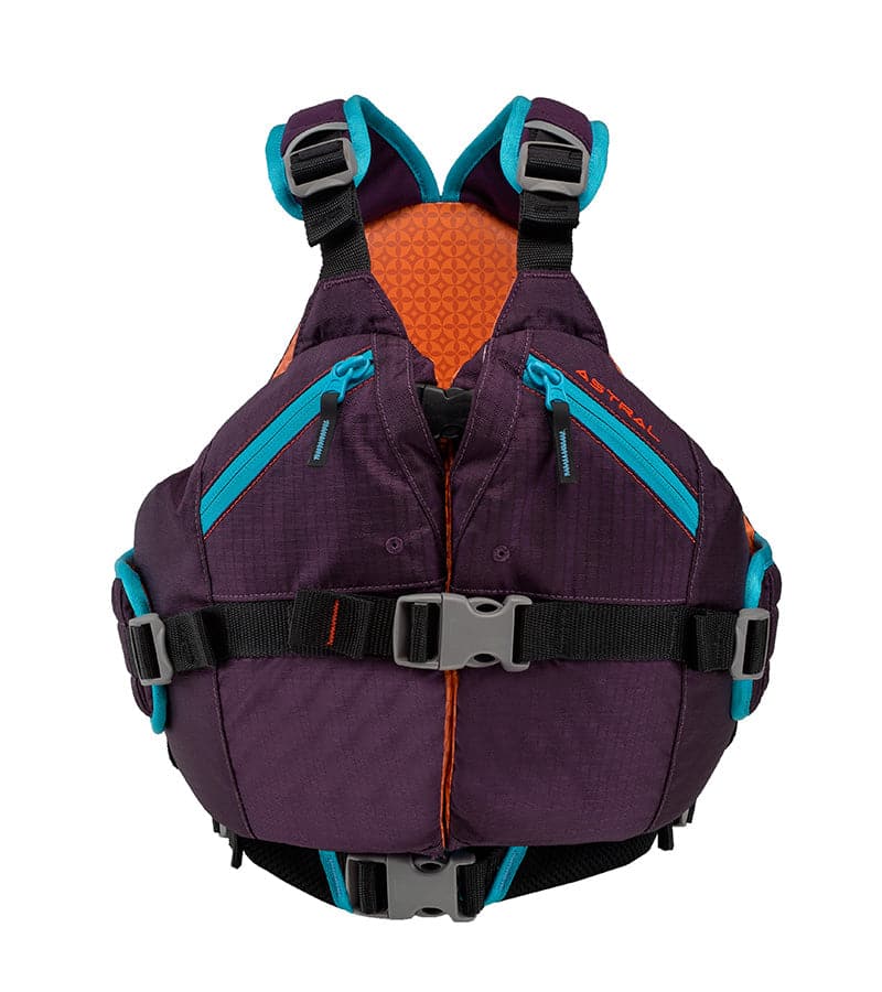 Featuring the Otter 2.0 Kids PFD kid's pfd manufactured by Astral shown here from a fourth angle.