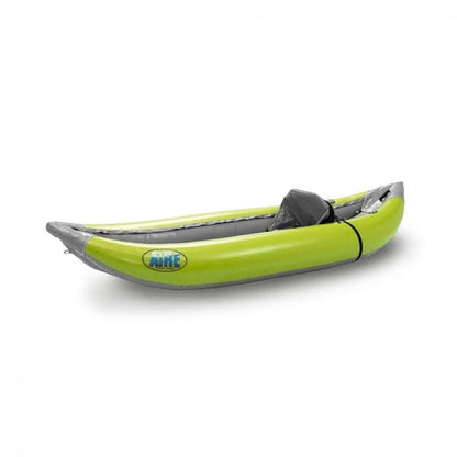 Featuring the Outfitter 1 Inflatable Kayak ducky, inflatable kayak manufactured by AIRE shown here from an eighth angle.
