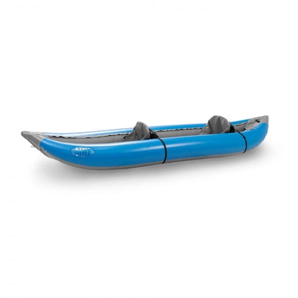Featuring the Outfitter 2 Inflatable Kayak ducky, inflatable kayak manufactured by AIRE shown here from one angle.
