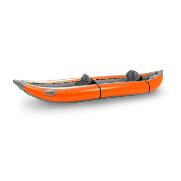 Featuring the Outfitter 2 Inflatable Kayak ducky, inflatable kayak manufactured by AIRE shown here from a sixth angle.