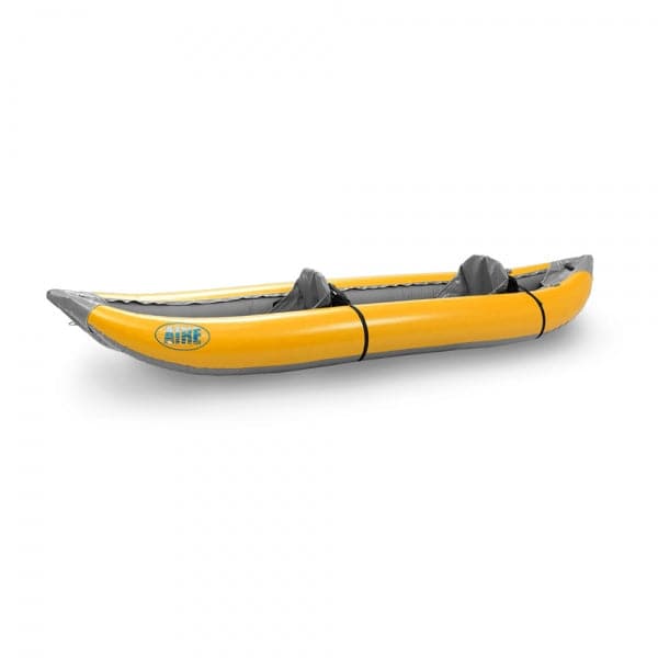 Featuring the Outfitter 2 Inflatable Kayak ducky, inflatable kayak manufactured by AIRE shown here from a fifth angle.