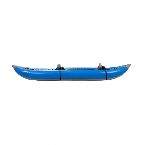 Featuring the Outfitter 2 Inflatable Kayak ducky, inflatable kayak manufactured by AIRE shown here from a third angle.