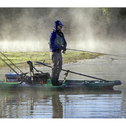 Featuring the Outlaw Adjustable Paddle fishing kayak paddle, fishing paddle, touring / rec paddle manufactured by Perception shown here from a fourth angle.