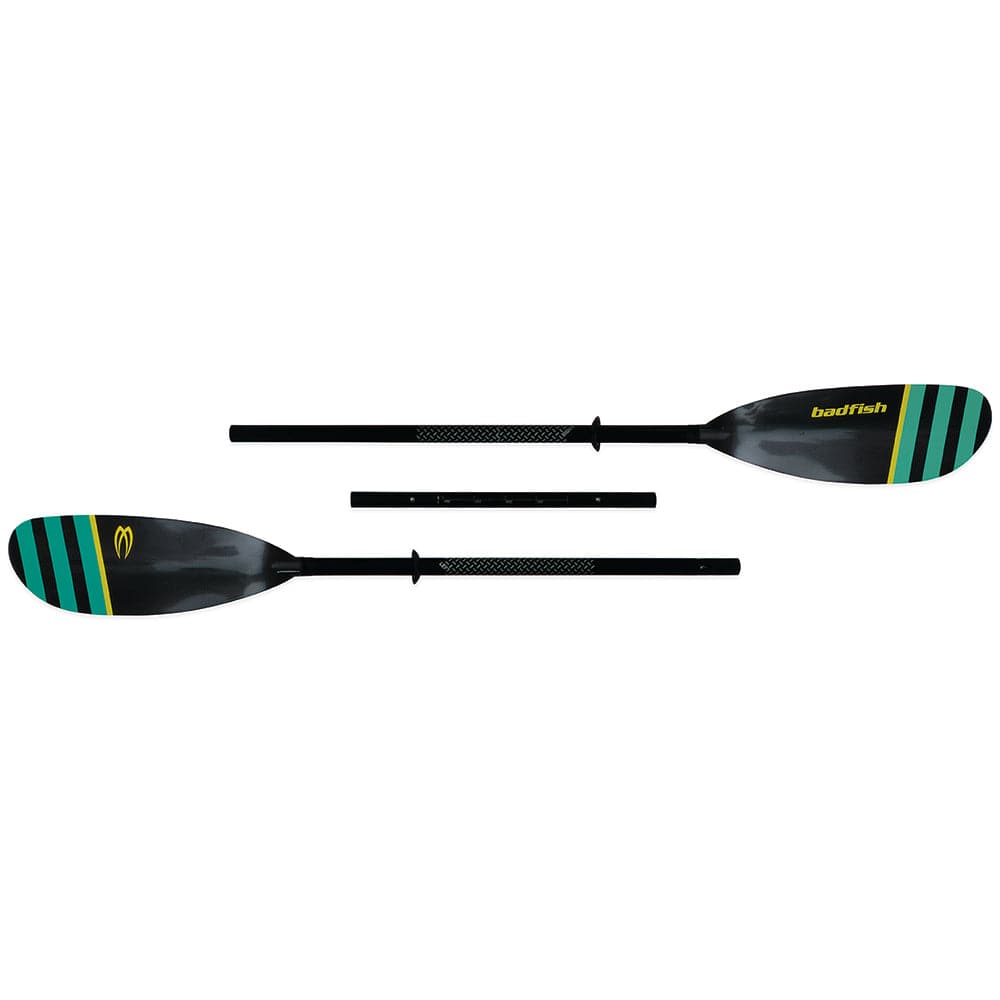 Featuring the Badfish Kayak Paddle fishing kayak paddle, fishing paddle, ik paddle, touring / rec paddle manufactured by Badfish shown here from a second angle.