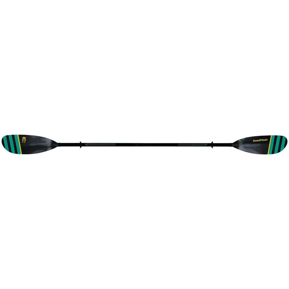 Featuring the Badfish Kayak Paddle fishing kayak paddle, fishing paddle, ik paddle, touring / rec paddle manufactured by Badfish shown here from a third angle.