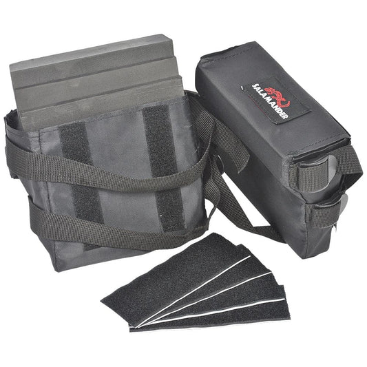 Featuring the Pro Hip Snaps Kayak Pad Kit kayak flotation, kayak outfitting manufactured by Salamander shown here from one angle.