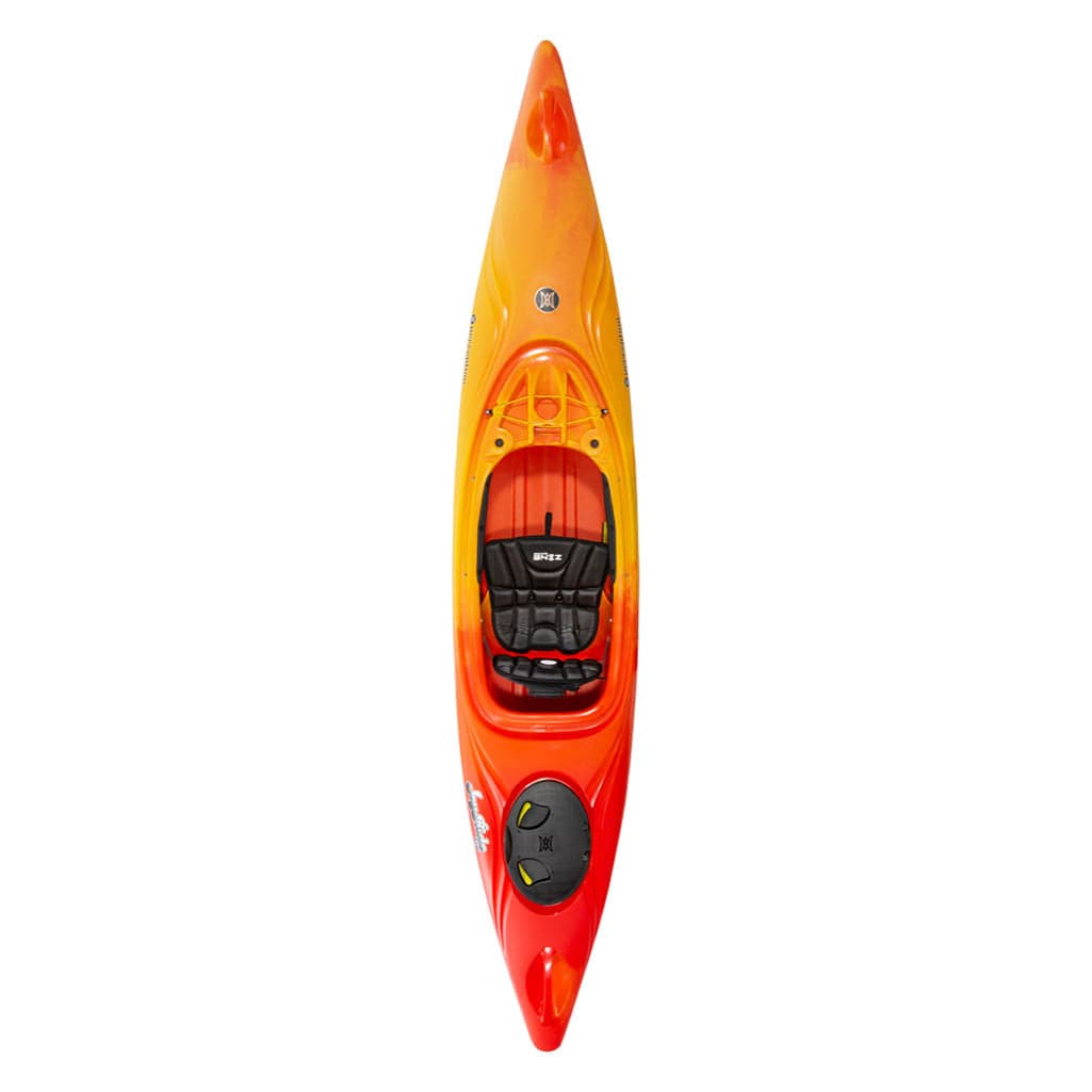Featuring the Joyride 10 & 12 sit-inside rec / touring kayak manufactured by Perception shown here from a fourth angle.
