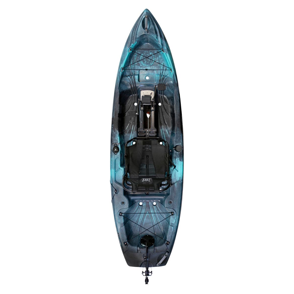 Featuring the Crank 10 fishing kayak, pedal drive kayak manufactured by Perception shown here from a third angle.