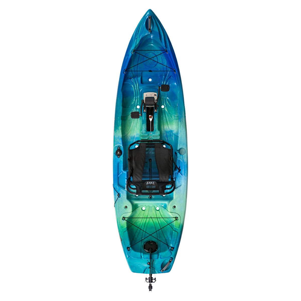 Featuring the Crank 10 fishing kayak, pedal drive kayak manufactured by Perception shown here from a second angle.