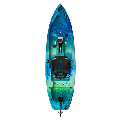 Featuring the Crank 10 fishing kayak, pedal drive kayak manufactured by Perception shown here from a second angle.