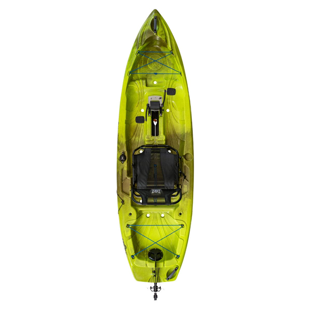 Featuring the Crank 10 fishing kayak, pedal drive kayak manufactured by Perception shown here from one angle.
