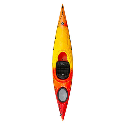 Featuring the Expression 11.5 expedition touring / sea kayak, sit-inside rec / touring kayak manufactured by Perception shown here from one angle.