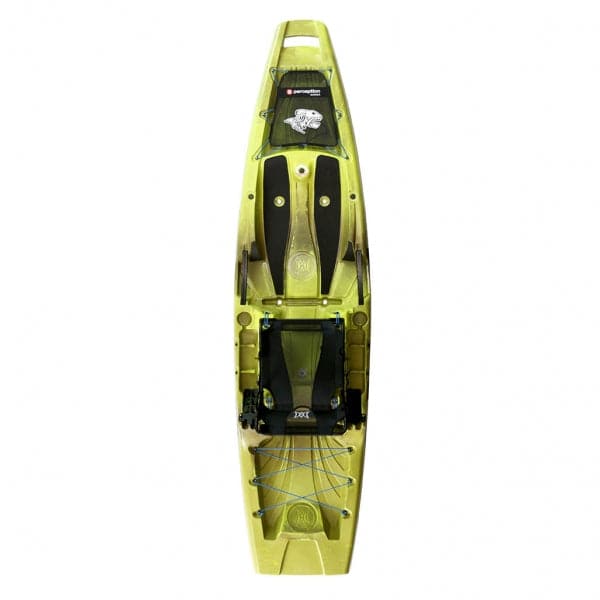 Featuring the Outlaw 11.5 fishing kayak, sit-on-top rec / touring kayak manufactured by Perception shown here from a second angle.