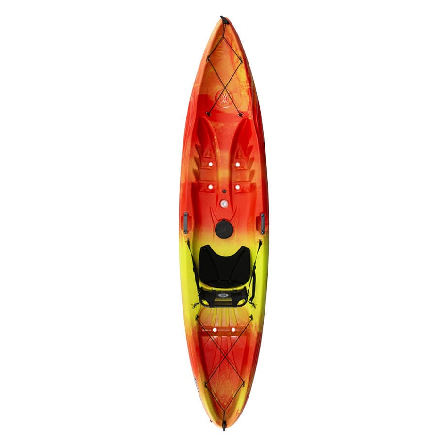 Featuring the Tribe 9.5 & 11.5 sit-on-top rec / touring kayak manufactured by Perception shown here from a sixth angle.