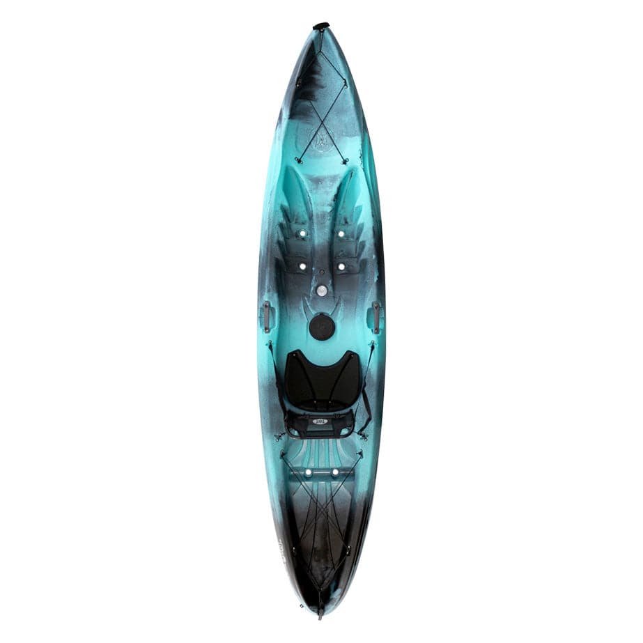 Featuring the Tribe 9.5 & 11.5 sit-on-top rec / touring kayak manufactured by Perception shown here from a seventh angle.