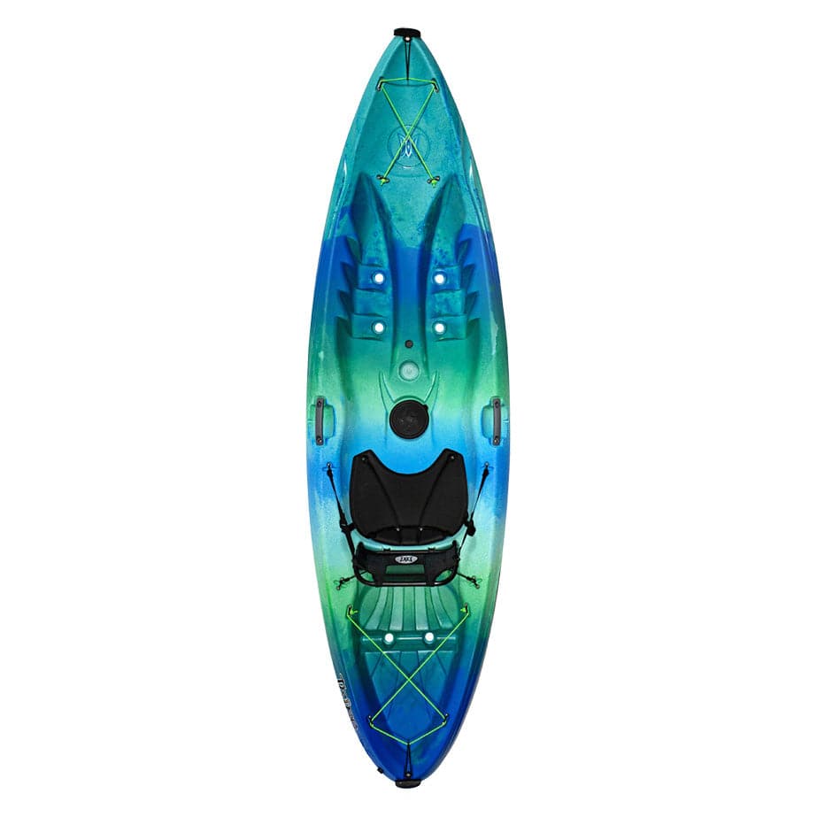 Featuring the Tribe 9.5 & 11.5 sit-on-top rec / touring kayak manufactured by Perception shown here from one angle.