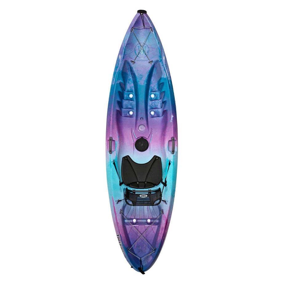 Featuring the Tribe 9.5 & 11.5 sit-on-top rec / touring kayak manufactured by Perception shown here from a third angle.