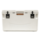 The PRO Series Coolers by Canyon Coolers, with black latches and side handles, display the brand's logo on the front. Engineered for maximum ice-retention, they offer reliable performance and come with a lifetime warranty.