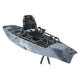 A Hobie Pro Angler 360 XR - 12ft kayak on a stand with an Angler-friendly seat.