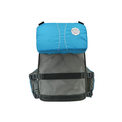Featuring the EV-Eight PFD fishing pfd, men's pfd, women's pfd manufactured by Astral shown here from a third angle.