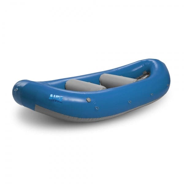 Featuring the Puma 11.5 fishing cat, fishing raft, raft manufactured by AIRE shown here from a fourth angle.