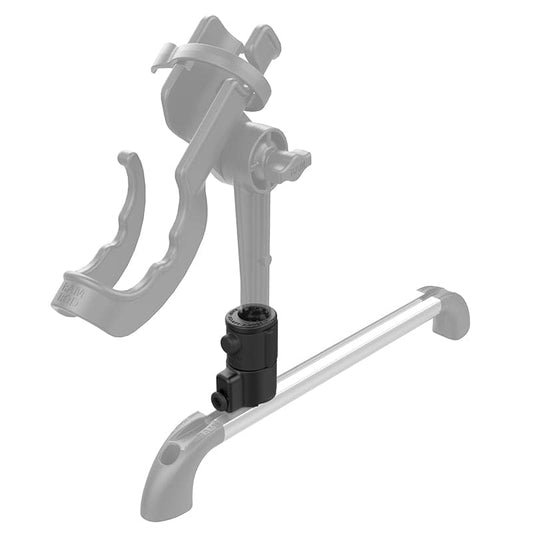 Featuring the Adapt-A-Post Track Base fishing accessory manufactured by RAM shown here from a second angle.