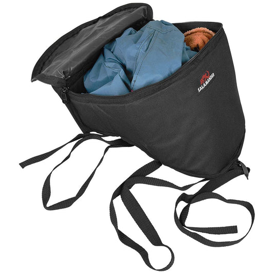 Featuring the Raft Bow Bag cam strap, raft rigging manufactured by Salamander shown here from one angle.