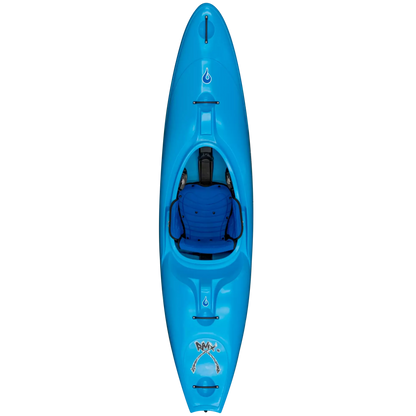 Featuring the RMX creek boat, liquid logic, remix, river runner kayak manufactured by LiquidLogic shown here from a second angle.