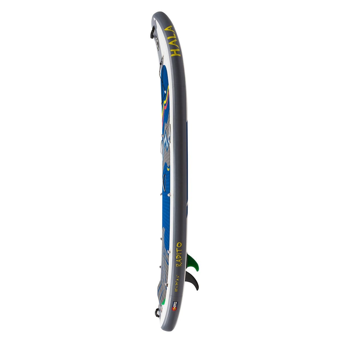 Featuring the Radito 10' Inflatable SUP inflatable sup, whitewater sup manufactured by Hala shown here from a third angle.