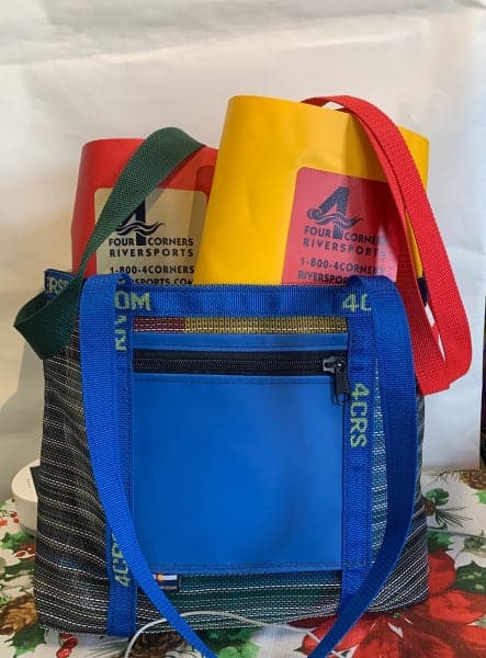 Featuring the Gift Bag gift for kayaker, gift for paddle boader, gift for rafter manufactured by 4CRS shown here from one angle.