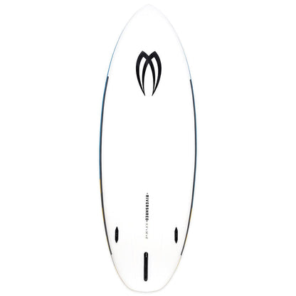 Featuring the Rivershred 2.0 inflatable sup, river surfing, whitewater sup manufactured by Badfish shown here from a third angle.
