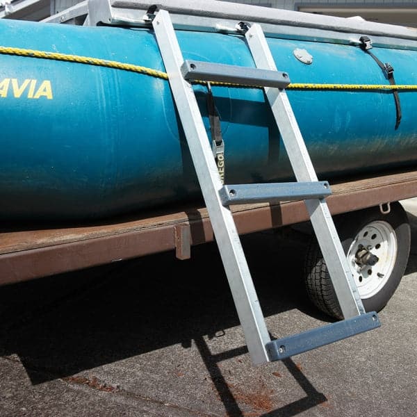 Featuring the Folding Raft Ladder cam strap, frame accessory, frame part, raft rigging manufactured by DownStream shown here from a third angle.