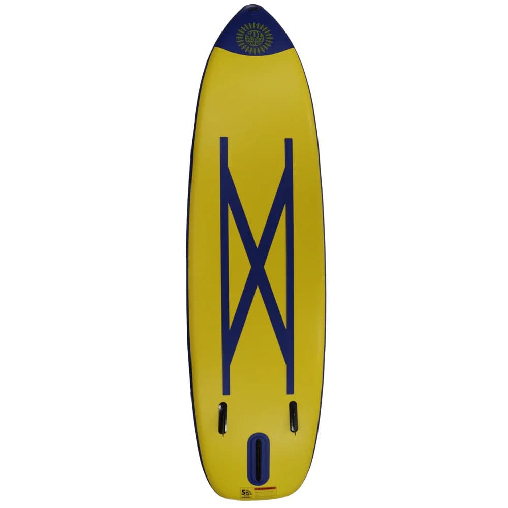 Featuring the Sol Sumo inflatable sup, whitewater sup manufactured by SOL shown here from one angle.