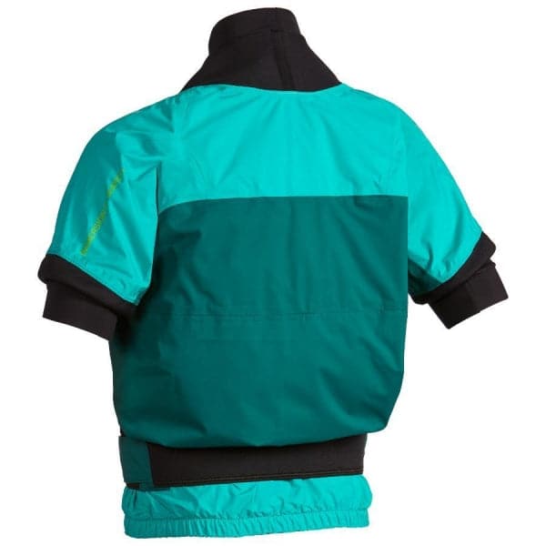 Featuring the Rival Short-Sleeve Semi-Dry Top men's dry wear, men's splash wear manufactured by Immersion Research shown here from a third angle.