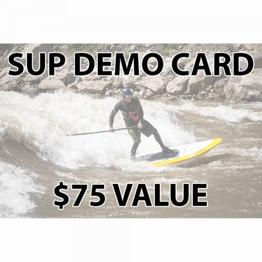 Featuring the Demo Card SUP demo card, gift card manufactured by 4CRS shown here from one angle.