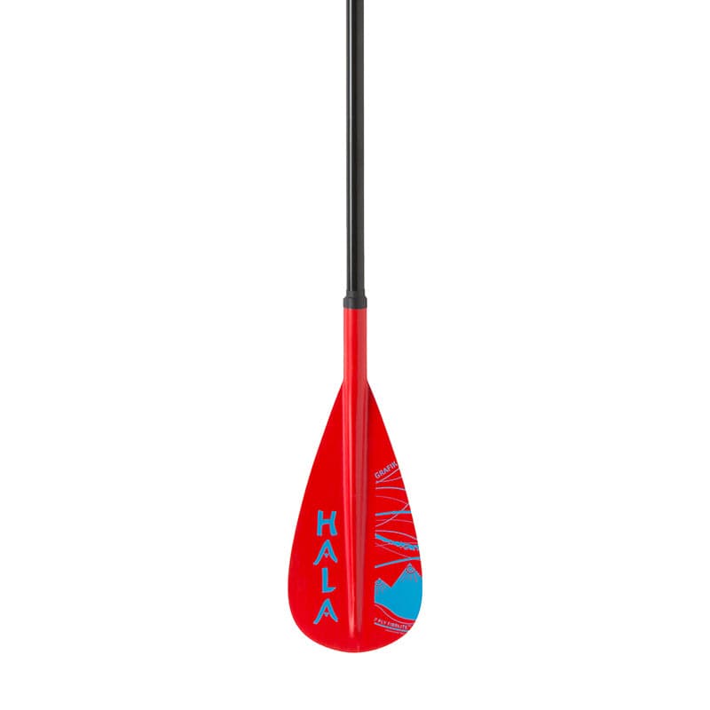 Featuring the Grafik Classic Carbon Paddle 2-piece sup paddle, gift for paddle boader, sup accessory, travel paddle manufactured by Hala shown here from one angle.