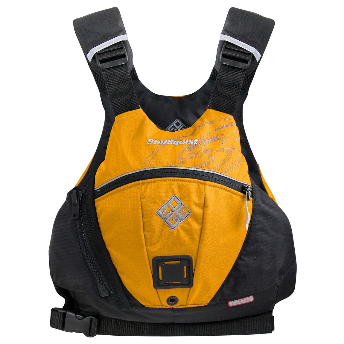 Featuring the Edge PFD men's pfd manufactured by Stohlquist shown here from a fifth angle.