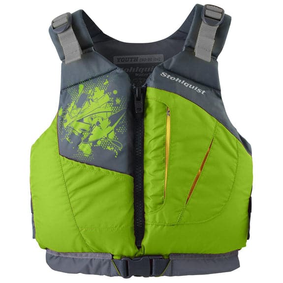 Featuring the Escape Youth PFD gift for kid, kid's pfd manufactured by Stohlquist shown here from a second angle.