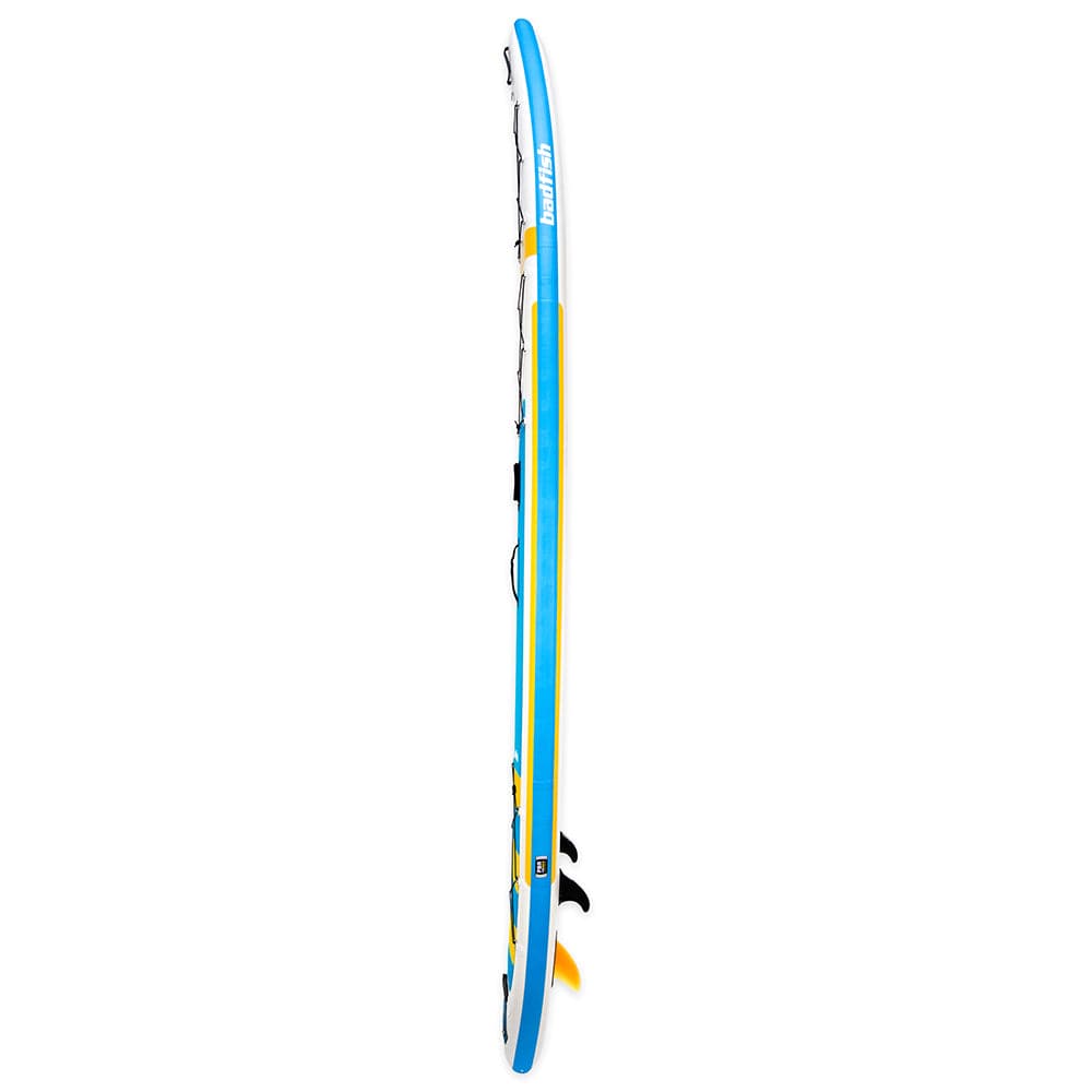 Featuring the Selfie 14 Package inflatable sup manufactured by Badfish shown here from a second angle.