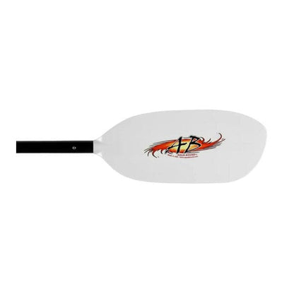 Featuring the Shred 4-Piece Paddle breakdown paddle, carbon fiber whitewater paddle, entry level whitewater paddle, fiberglass whitewater paddle, hand paddle, ik paddle, pack raft paddle, travel paddle manufactured by AquaBound shown here from a sixth angle.