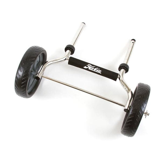 Featuring the Standard Kayak Cart hobie accessory manufactured by Hobie shown here from one angle.