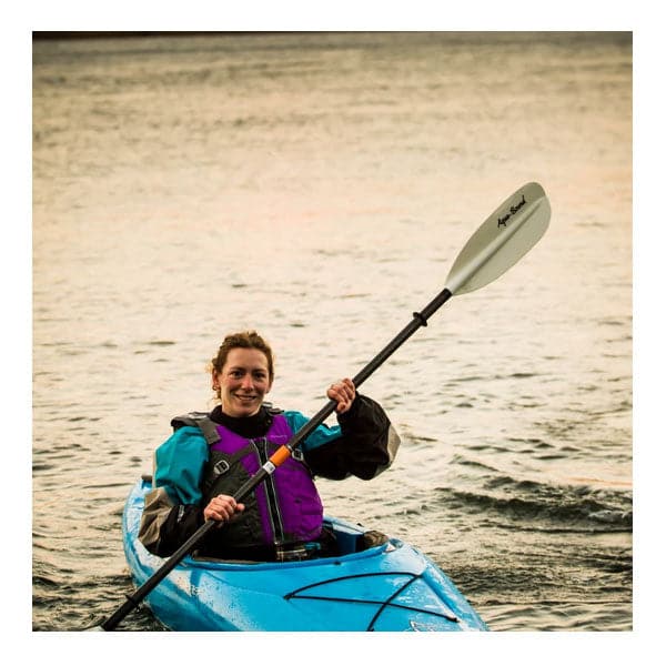 Featuring the Sting Ray Hybrid 2-Piece Kayak Paddle fishing kayak paddle, fishing paddle, touring / rec paddle manufactured by AquaBound shown here from a fifth angle.