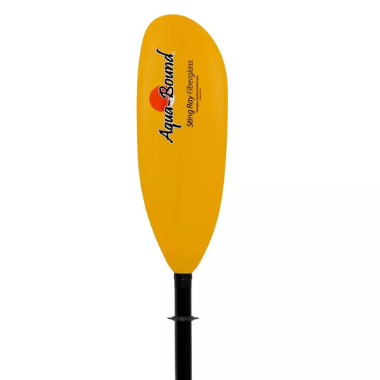 Featuring the StingRay Fiberglass Paddle fishing kayak paddle, fishing paddle, touring / rec paddle manufactured by AquaBound shown here from one angle.