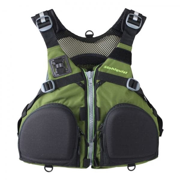 Featuring the Fisherman PFD fishing pfd, men's pfd manufactured by Stohlquist shown here from one angle.