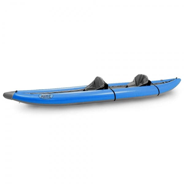Featuring the Super Lynx Inflatable Kayak ducky, inflatable kayak manufactured by AIRE shown here from a fourth angle.