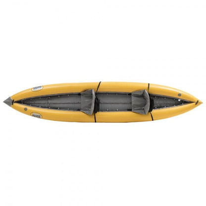 Featuring the Super Lynx Inflatable Kayak ducky, inflatable kayak manufactured by AIRE shown here from a second angle.
