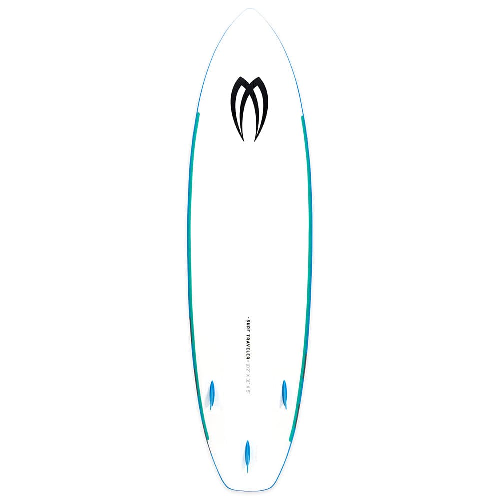 Featuring the Surf Traveler inflatable sup, ocean surf manufactured by Badfish shown here from a fourth angle.