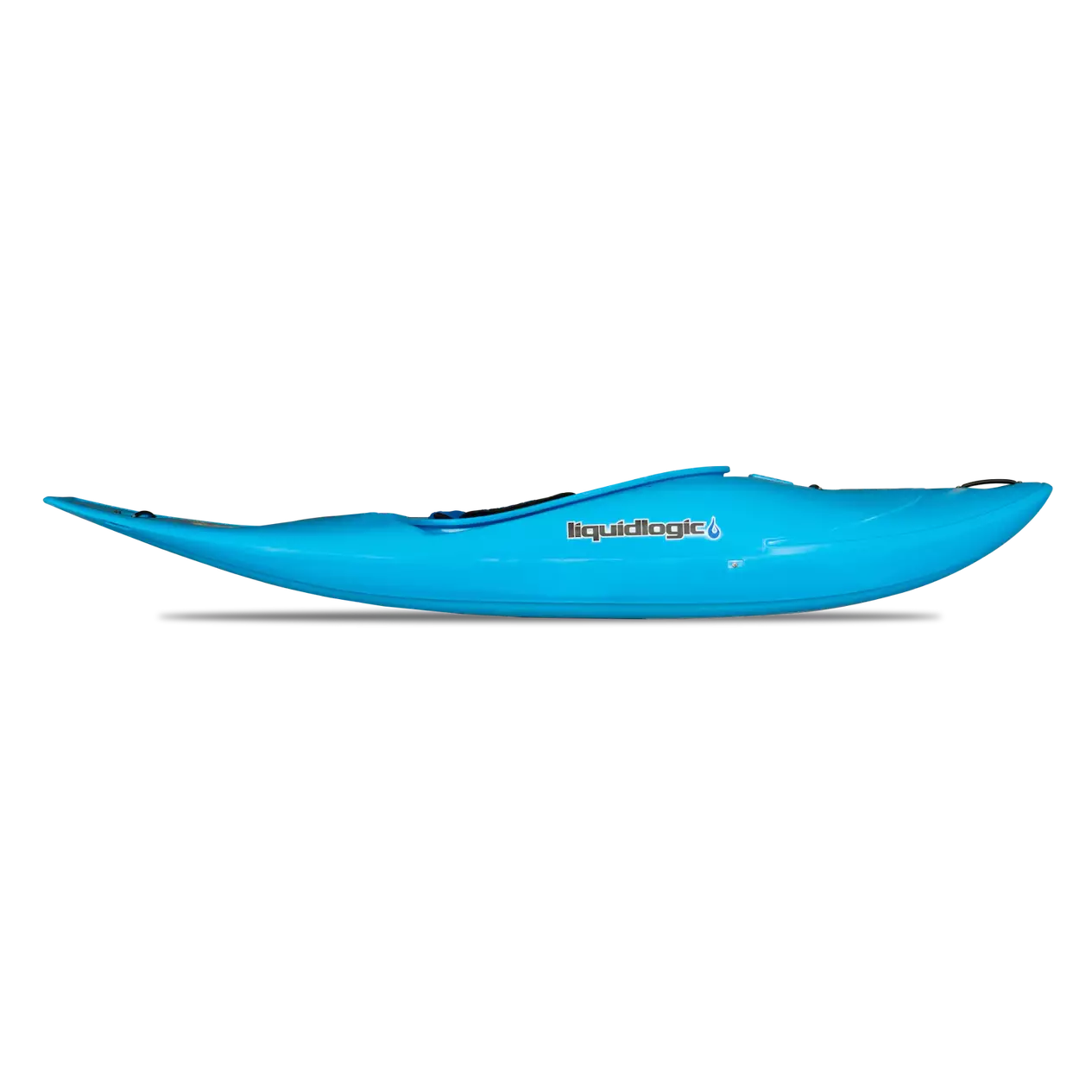 Featuring the Sweet Ride new, play boat, pre-order, river runner kayak manufactured by LiquidLogic shown here from a fourth angle.